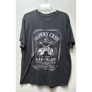 Johnny Cash Man In Black men’s short sleeve black t-shirt size 2XL. #3-1182